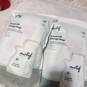 Motif Medical Breastmilk Storage Bags - White (100 Count)